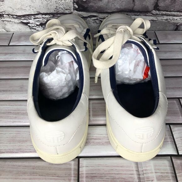 Tory Burch Ruffle White Leather Lace Sneaker Sport Shoes Women’s Sz 9M US/40EU - Picture 11 of 14